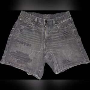 American Eagle Outfitters Distressed Black Jean Shorts